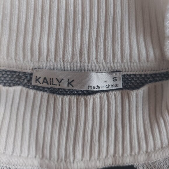 Kaily K Crew Neck Argyle Knit Sweater Academia Preppy Size S - Picture 7 of 8